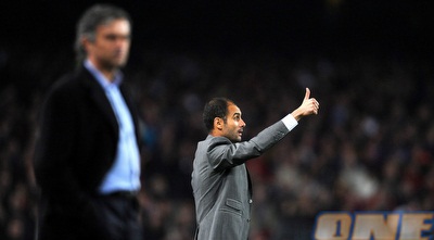 מוריניו וגווארדיולה (GettyImages)