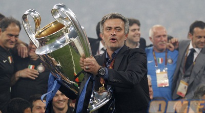 מוריניו גם גביע האלופות באינטר. לא הרשים את הצרפתים (רויטרס)