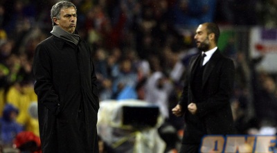 גוארדיולה ומוריניו. עדיין &qout;מיוחד&qout;? (רויטרס) גוארדיולה ומוריניו. עדיין &qout;מיוחד&qout;? (רויטרס)