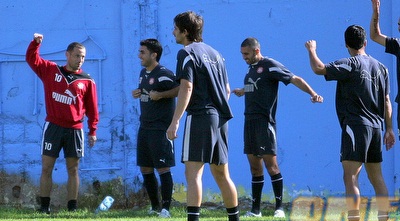 עומר בוקסנבוים ועידן סרור. מתכוננים למשחק התחתית החשוב (ליאור טימור)