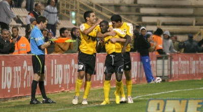 דלה ימפולסקי חוגג את שער הניצחון (מור שאולי)