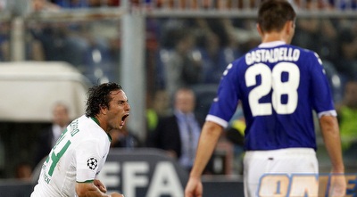 קלאודיו פיסארו חוגג במשחק נגד סמפדוריה (רויטרס)