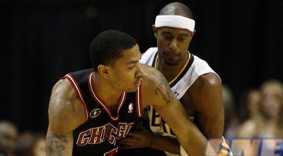 דרק רוז, הלילה מול אינדיאנה (רויטרס)