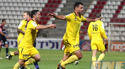 קולאוטי חוגג את השני שלו והשלישי של הצהובים (יניב גונן)