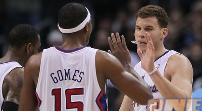 גומס מברך את בלייק גריפין על עוד משחק מדהים (GettyImages)