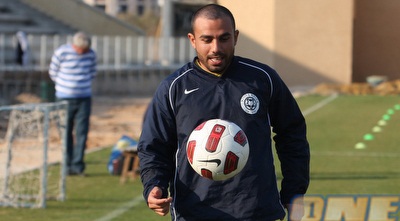 אבי כנפו באימון. עדיין לא כשיר (עמית מצפה)