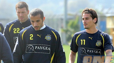 מאור בוזגלו, קלמי סבן וגיא סולומון באימון לקראת ר&qout;ג (ליאור טימור)