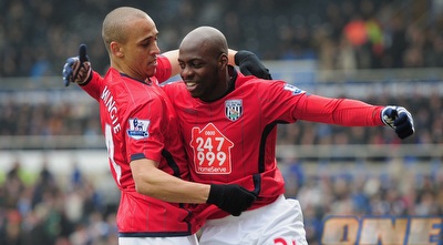 אודמווינגי ומולומבו מאושרים. ניצחון לווסט ברומיץ´ (GettyImages)