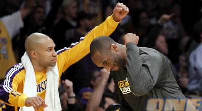 בראיינט ופישר מאושרים בניצחון (רויטרס)