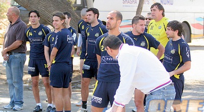 שחקני מכבי ת&qout;א. לקחו חלק במחאה (ליאור טימור)