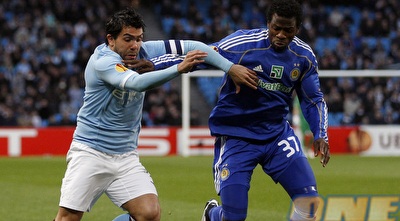 טבז מול יוסוף. כמה רחוק תגיע דינמו קייב? (רויטרס)