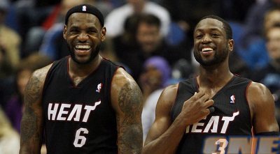 ווייד ולברון מאושרים (רויטרס)