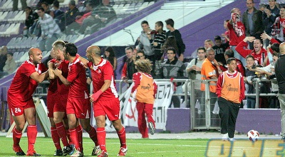 רמת גן חוגגת על המגרש וביציעים (ליאור טימור)