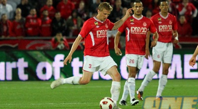 הפועל חוגגת את היתרון (שי לוי)