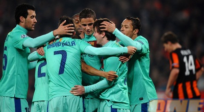 ברצלונה חוגגת (GettyImages)