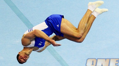 אלכס שטילוב. הצטיין כהרגלו בתרגיל הקרקע (GettyImages) אלכס שטילוב. הצטיין כהרגלו בתרגיל הקרקע (GettyImages)