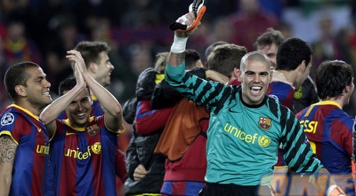 ואלדס חוגג. ומה יהיה בקלאסיקו? (רויטרס) ואלדס חוגג. ומה יהיה בקלאסיקו? (רויטרס)