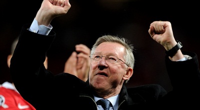 אלכס פרגוסון חוגג (GettyImages)