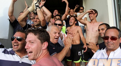 שחקני רמה&qout;ש חוגגים את העלייה (מור שאולי)