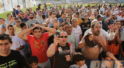 שחקני רמה&qout;ש חוגגים את העלייה (מור שאולי)