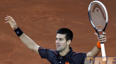 נובאק ג´וקוביץ´ חוגג (רויטרס)