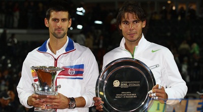 נדאל וג´וקוביץ´ בתום המשחק (GettyImages)