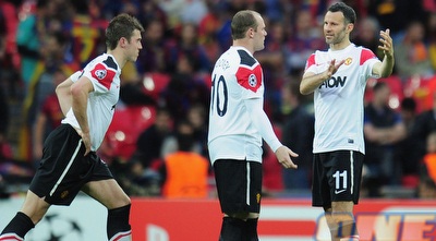 קאריק, רוני וגיגס מאוכזבים (GettyImages)