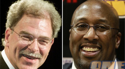 מייק בראון ופיל ג´קסון (רויטרס)