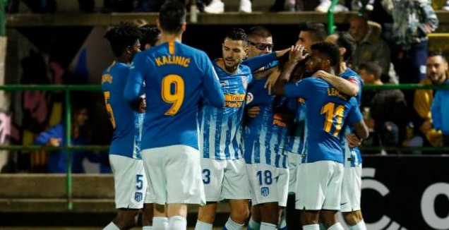 שחקני אתלטיקו מדריד חוגגים (La Liga)
