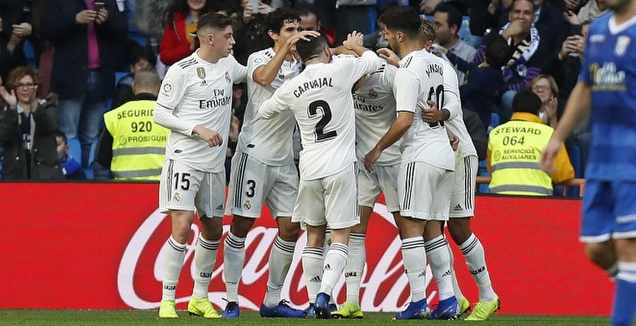 שחקני ריאל מדריד חוגגים (La Liga)
