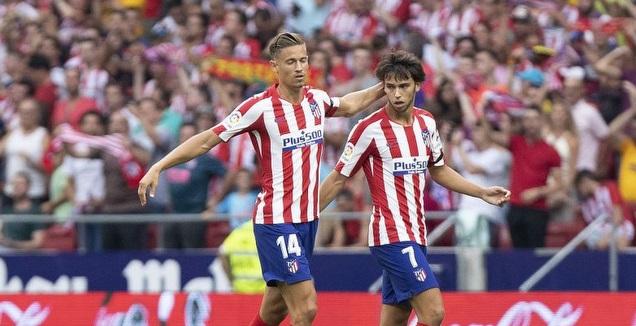 ז'ואאו פליקס חוגג עם מרקוס יורנטה (La Liga)