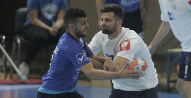 נבחרת ישראל מול יוון בכדוריד (באדיבות איגוד הכדוריד היווני, intime sports photo agency/giannis moisi