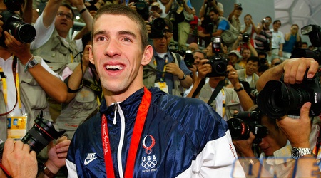 מייקל פלפס. זהב שמיני והיסטוריה (gettyimages) 