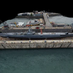 Dry-Docked Vintage Submarine - Reconstructed with Seeget3D