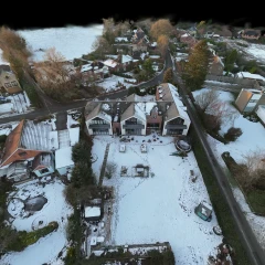 A snow-covered Village