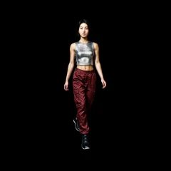 Woman in silver top and red pants (fixed)