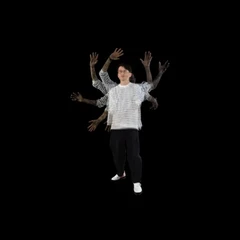 Fullbody 3Dscan iris - 3D Gaussian splatting slow shutter sample5