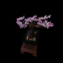 LEGO Bonsai Tree v2 - with pot, pebbles and stand (SAM 3 + FlashSplat)