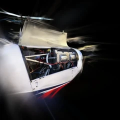 Piper 182 Aircraft Lycoming Engine - Right Side