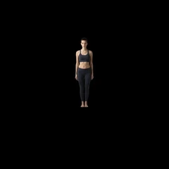 Woman in yoga outfit