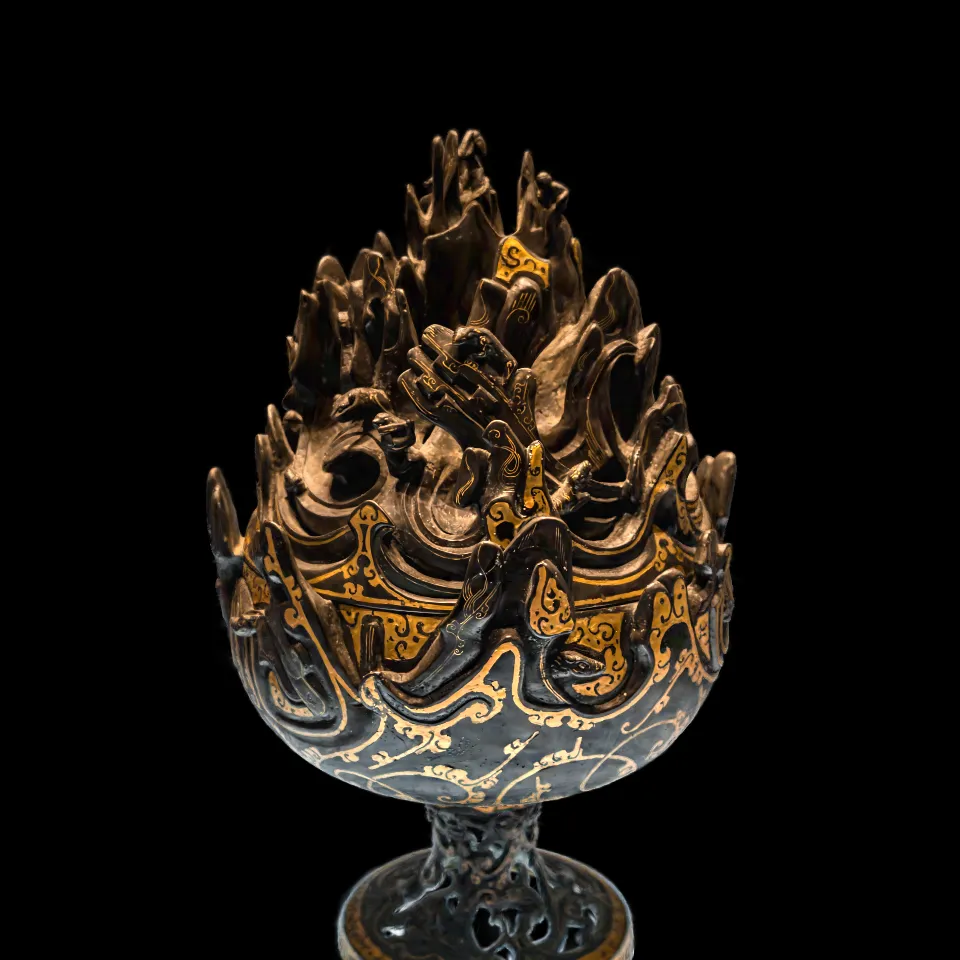 Incense Burner Inlaid with Gold