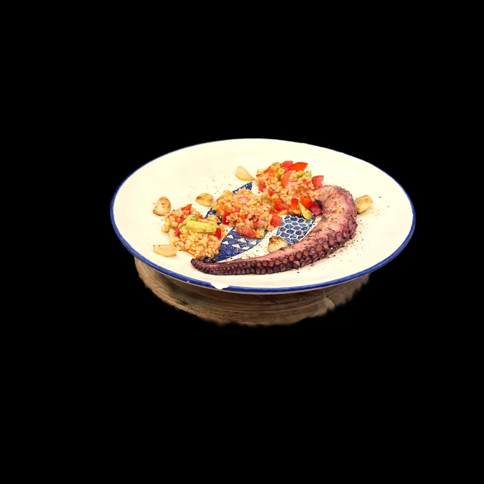 Octopus and Bulgur Salad