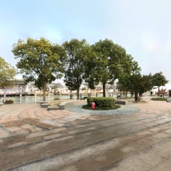 Square with river