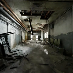 Derelict Corridor - Unreal To Gaussian Splat Plugin