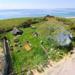 Hengistbury Head Education Center and Iron Age Roundhouse Reconstruction