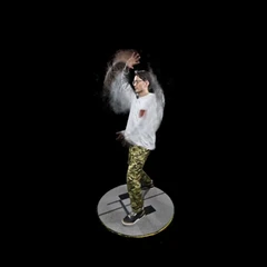 Fullbody 3Dscan iris - 3D Gaussian splatting slow shutter sample2 [3M splats]