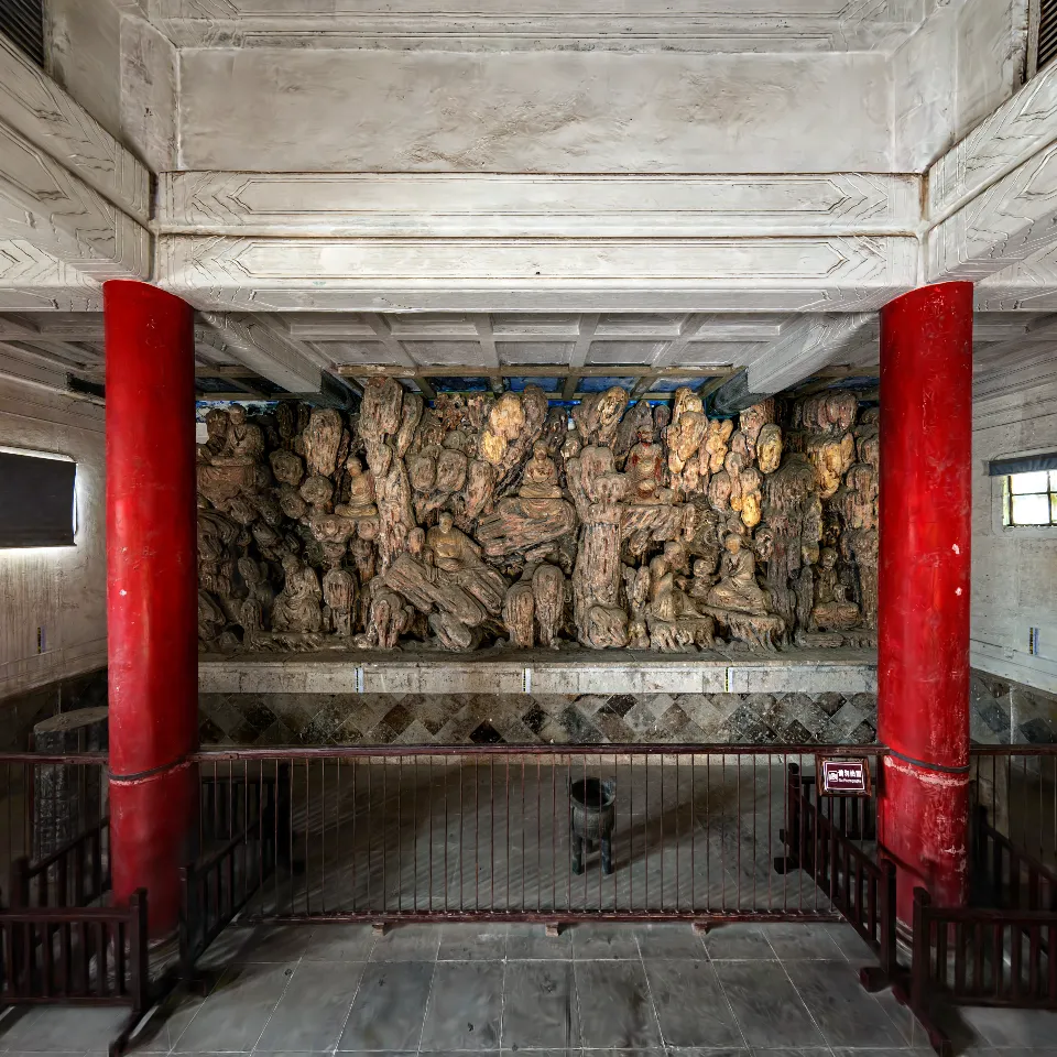 Oldest Chinese Arhat Wall Sculptures