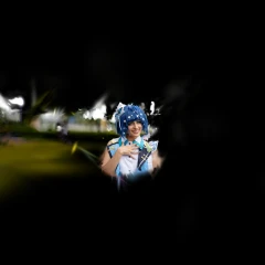 blue haired girl
