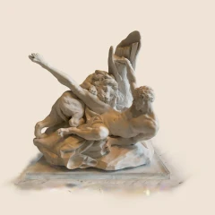 Étienne Maurice Falconet, Milon de Crotone (1754), marbre, Paris, musée du Louvre.
