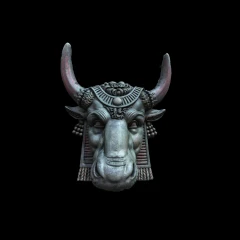 Ox head sculpture